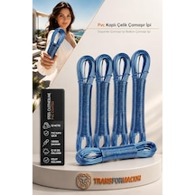 Transformacion 50 Metre Çelik Çamaşır İpi, Pvc Kaplı Paslanmaz Balkon Teli, Esnemez Dayanıklı İp 718621 Çok Renkli