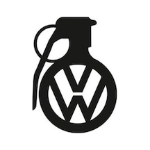 Volkswagen Araba Komik El Bombası Sticker Yapıştırma