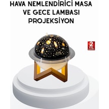 Usb Mini Hava Nemlendirici Ve Projeksiyon Lamba Taşınabilir, Sessiz, Dekoratif Aromaterapi Cihazı Çok Renkli