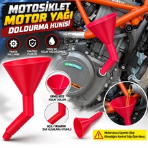 Motosiklet Motor Yağı Doldurma Hunisi Açılı Boyunlu Motor Yağ Doldurma Aparatı