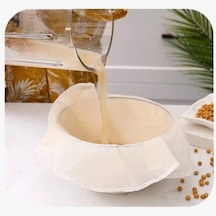 Turkuazshop Çember Süzme Bezi, Yıkanabilir Keten Bez Natural Organik 2 Ebat 40x40-60x60 Diğer