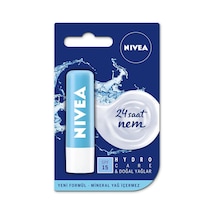 Hydro Care Dudak Bakım Kremi, 24 Saat Nem, Aloe Vera, Saf Su Ve Doğal Yağlar, Spf 15, Gün Boyu Dudak Bakımı 4,8g