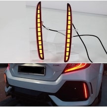 Honda Civic Fc5 Typer Arka Sis Lambası Kırmızı Led 2016+ Reflektör Led