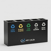 5 Li Sıfır Atık Kutusu Geri Dönüşüm Ünitesi Ec-105 Metal Atık Ayrıştırma Sistemi Hey Çelik
