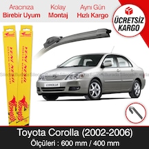 Toyota Corolla Uyumlu Sedan Silecek Takımı 2002-2006 İnwells Muz
