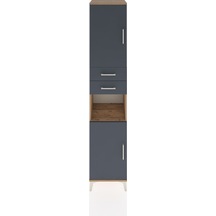 Hyperion Dolap 4 Raflı 2 Çekmeceli 2 Kapaklı 44x44x221 Çam-antrasit Atlas Çam