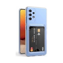 Zore Galaxy A73 Kılıf Kartlıklı Şeffaf Nvth Setra Clear Silikon Kapak - Renksiz