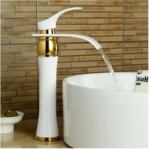 Banyo Çanak Lavabo Bataryası Altın - Beyaz