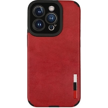 Newface Apple iPhone Uyumlu 14 Pro Max Kılıf Loop Deri Silikon Glblseme - 84 - Kırmızı
