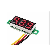 0.28 Inch 0-100 3 Kablolu Dc Voltmetre Kırmızı