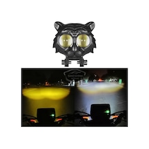 Kedi Göz Sis Farı Çift Renk Sarı-beyaz 9-60v Araç Motosiklet Off Road Led Lamba Delici Yayıcı Projektör 50w Metal Arazi Çalışma Lambası 1 Adet 00 Şüscaroto Aksesuar