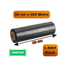 Siyah Palet Streç Film 50 Cm 300 Metre 2.5 Kg Eşya Sarma Kargo Paketleme Taşınma Nakliyat Ambalajı