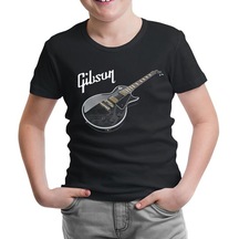 Gitar - Gibson 1 Siyah Çocuk Tshirt