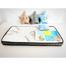 60 120 Soft Bamboo Bebek Yatağı Beyaz