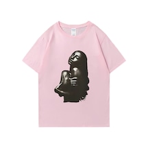 Flood Of Style Mizah Aşk Deluxe S-sade Dünya Turu T Shirt Erkek Kadın Artı Boyutu Vintage Kısa Kollu Pembe