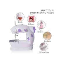 Mini Ev Dikiş Makinesi Pedallı Sewing Machine Sarı