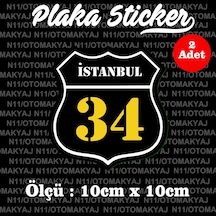 34 İstanbul İl Şehir Plaka Sticker Futbol Spor Kulüb