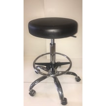 xDekofis Bar TaburexYüksek Oturak Amortisörlü Tekerlekli Krom