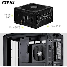 Msı Mag A850gls Pcıe5 Siyah 850w 80+ Full Modüler Power