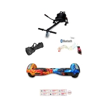 Elektrikli Kaykay Scooter Akıllı Denge Hoverboard + Hoverkart + Çanta Full Ledli Extrem Paket D10