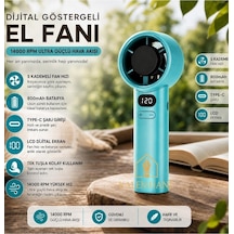 Kalemhane Ultra Güç El Fanı- 5 Kademeli Yeşil