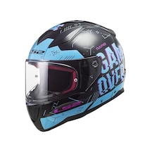 Ls2 Rapıd Player Black Sky Blue Kask Renkli