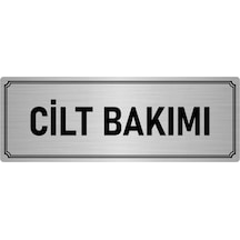 Metal Yönlendirme Levhası, Departman Kapı İsimliği Cilt Bakımı 10x20 cm Gümüş Renk
