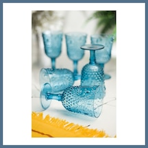 Buradabulabilirsin Akrilik Aquamarin 6'lı Kadeh & Su Meşrubat Kahve Yanı Bardağı 450 Ml Cam Değildir Bbz