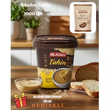 Taş Değirmende Öğütülmüş Analizli %100 Susamdan Tahin -1 Kg + Kahve 100 Gr Hediyeli