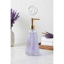 Buççin Online Mağaza Selen Concept Fleur De Lis Model Gold Kapaklı El Yapımı Cam Sıvı Sabunluk Cam Şeffaf Çok Renkli