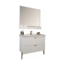 Kobos Noble 100 Cm Banyo Dolabı Seti Bianco Beyaz
