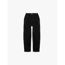 Koton Pamuklu Beli Lastikli Düğmeli Basic Pantolon Siyah 6skb40109tw Siyah