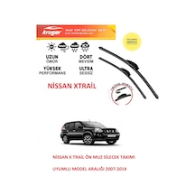 Nissan X-trail Ön Muz Silecek Takımı 2013 Model Araca Özel Aparatsız Direk Montaj