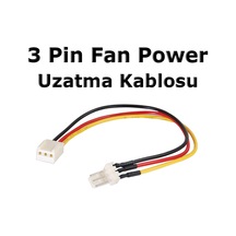 3 Pin Fan Power Güç Elektrik Uzatma Kablosu 10Cm