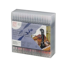 Zig Art & Graphic Twin Rb+F Çift Uçlu Çizim Kalemi 80Li Set Tut95