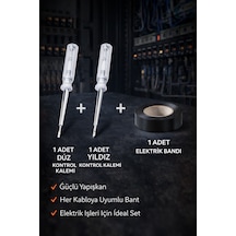 Duz+yıldız Kontrol Kalemi+elektrik Bandı Set