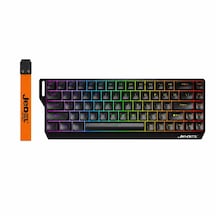 Rgb Işıklı Mini Gaming Oyuncu Klavyesi - %60 Kompakt Tasarım - Kablolu Mekanik Hisli Type-c 69 Tuşlu