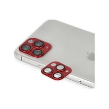 Newface Apple İphone 11 Pro Max Pers Alüminyum Kamera Lens - Kırmızı