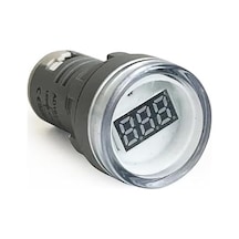 Mini Dijital Voltmetre 22mm Ac 60-500v Led Beyaz Işık