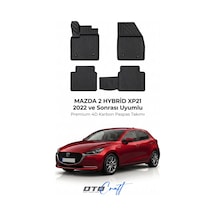 Otocraft Mazda 2 Hybrid Xp21 2022+ Araca Özel 4d Karbon Oto Paspas Havuzlu Tam Set