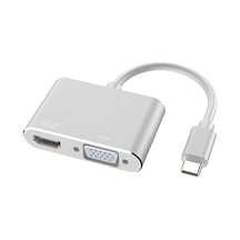Ally Multiport Usb Type C To Hdmi+vga Hub Çevirici Adaptör- 5775