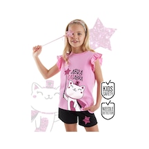 Abra Catabra Fırfırlı Kız Çocuk Yazlık T-Shirt Şort Takım