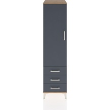 Hyperion Dolap Tek Raflı 3 Çekmeceli Tek Askılı 44x44x182 Çam... Çam