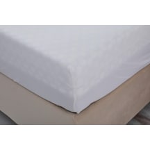 Colourful Fitted Çarşaf Çift King Size - Beyaz