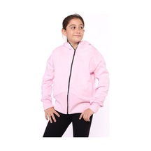 Toontoy Kız Çocuk Arkası Nakışlı İki Yanı Cepli Hırka Açık Pembe