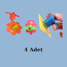 Kurmalı Topaç Çiçek Model 4 Adet