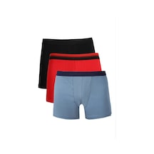 İbrahim Burak Etiler Collection Moda Çizgi Erkek Penye 3'lü Boxer 40101 Çok Renkli