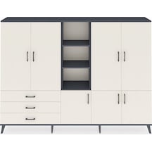 Arges Dolap 11 Raflı 3 Çekmeceli 7 Kapaklı 220x30x163 Antrasit-ay Antrasit-aytaşı Arges Dolap 11 Raflı 3 Çekmeceli 7 Kapaklı 220x30x163 Antrasit-ay Antrasit-aytaşı