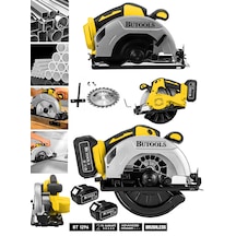Butools ST-29 Sarı 21V Platinum Akülü Çelik Şanzuman Şarjlı Ahşap Sunta Ağaç Kesme Makinesi Daire Testere