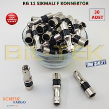 Rg 11 Sıkmalı F Konnektör 30 Adet